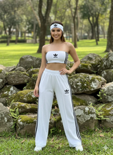 CONJUNTO AD PANTALONA + TOP FAIXA + FAIXA DE CABELO